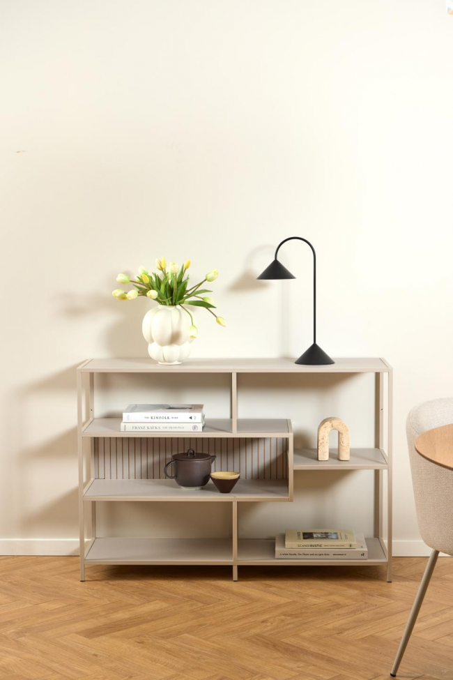 Kirjahylly 'Seaford' 114x78cm - Harmaa