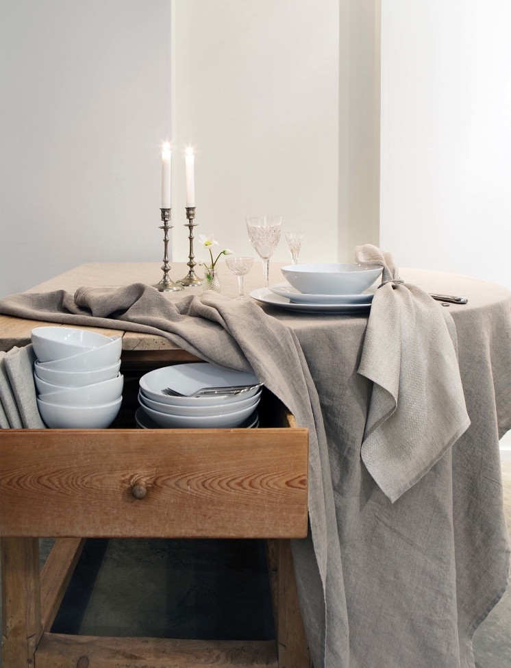 Pöytäliina 'Sunshine' 145x250 - Luonnonvärinen