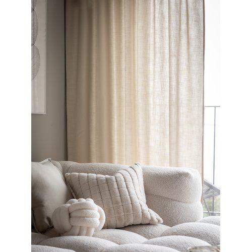 2-pakkaus Verho 'Cecil' 145x260 - Beige