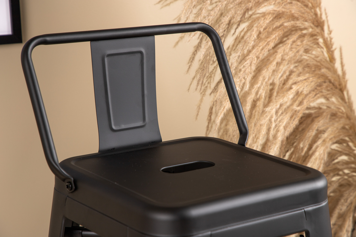 Baari-tuoli 'Barents' - Musta selkänojalla