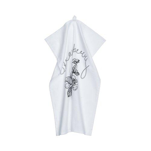 Keittiöpyyhe 'Strawberry' 47x70 - Valkoinen