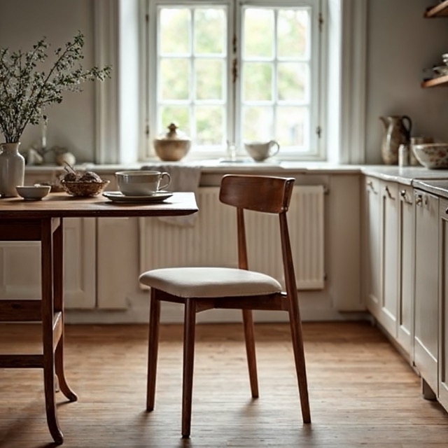 Tuoli 'Ystad' - Pähkinä/Beige