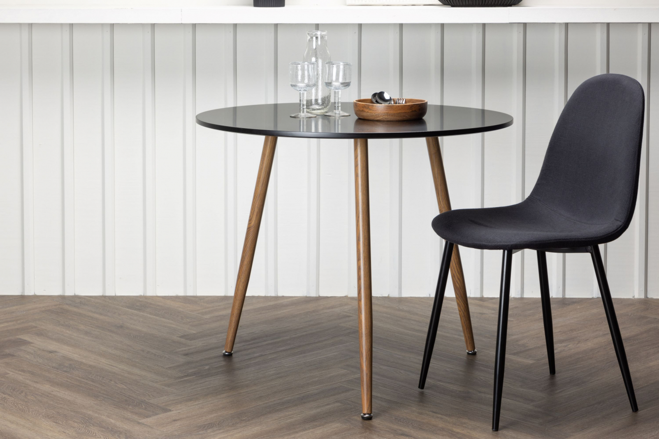 Ruokapöytä 'Palermo' Pyöreä 90cm- Musta