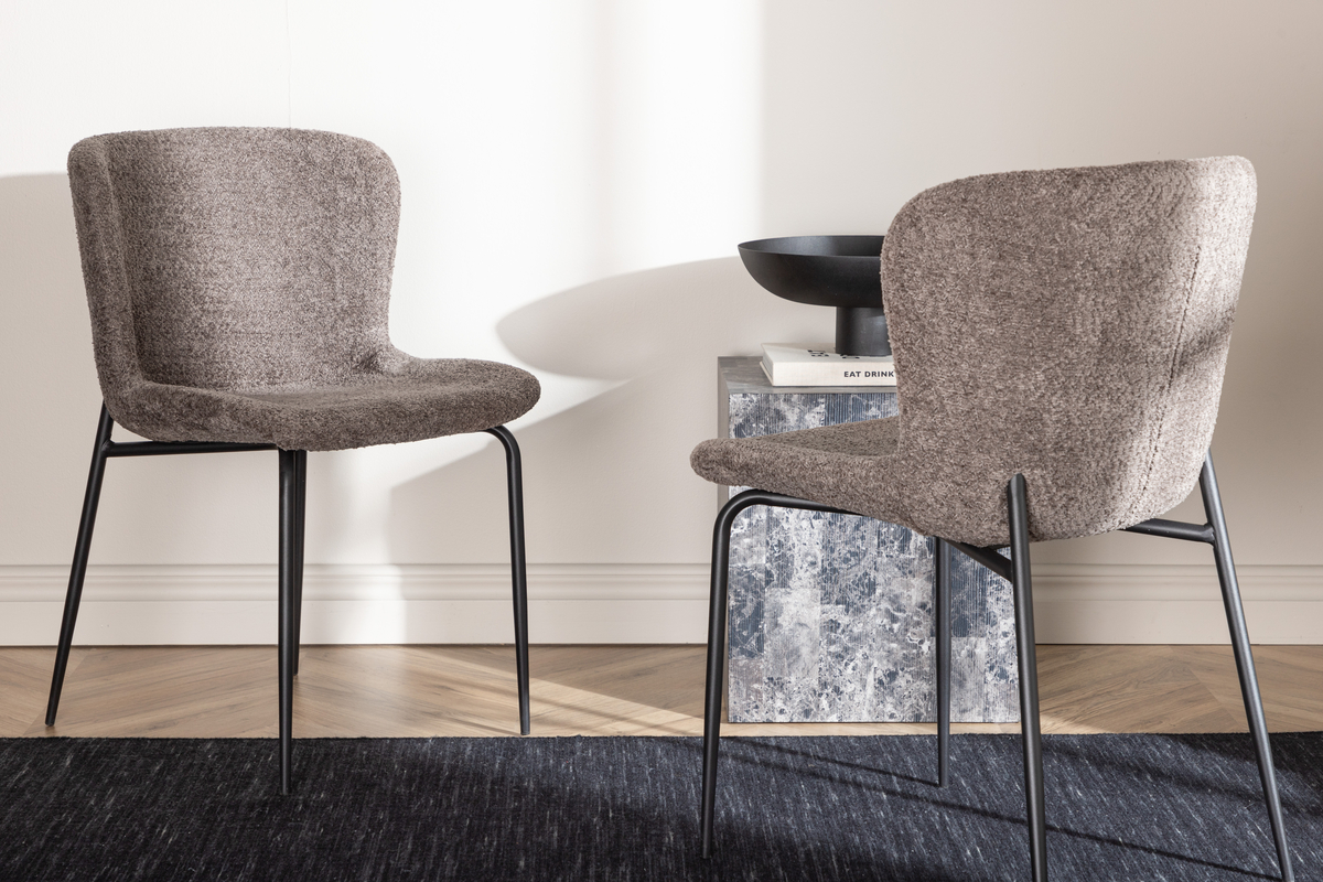 Tuoli 'Eresfjord' - Tummanharmaa/Musta