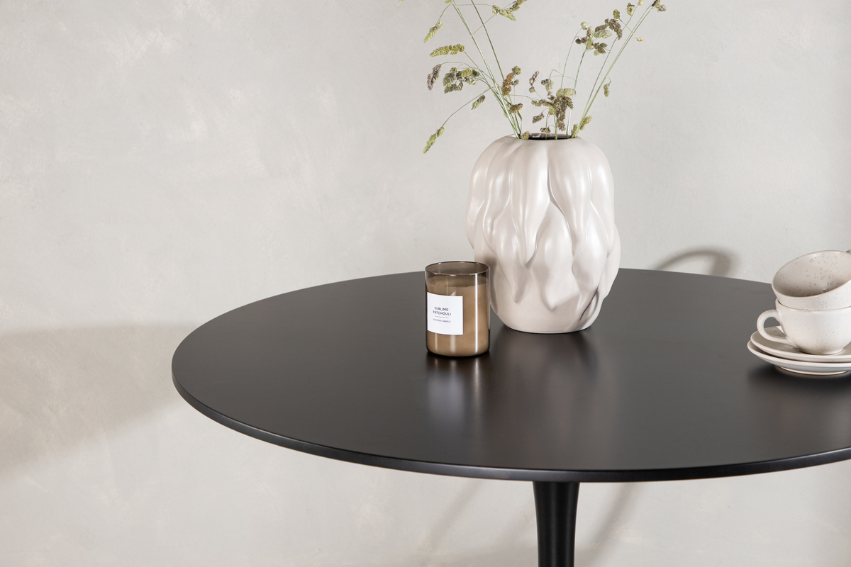 Ruokapöytä 'Greta' Pyöreä 100cm - Musta