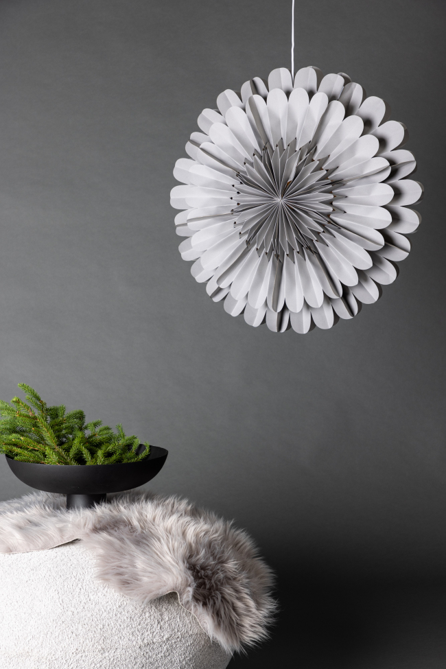 Joulutähti 'Glänt' - Harmaa