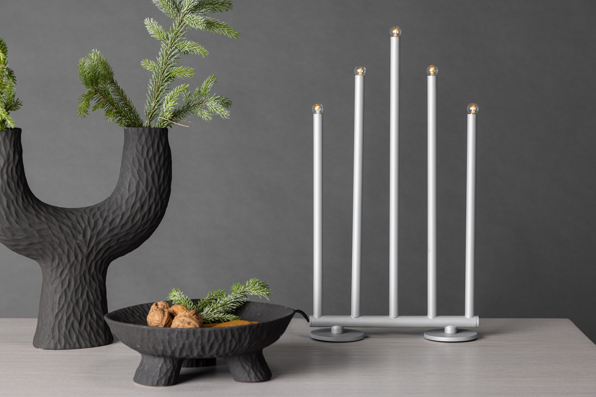 Pöytälamppu 'Vemdalen' 40cm - Hopea