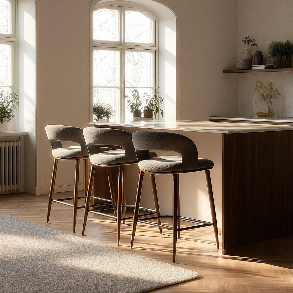 Baari tuoli 'Vestby' - Harmaa/ ruskea