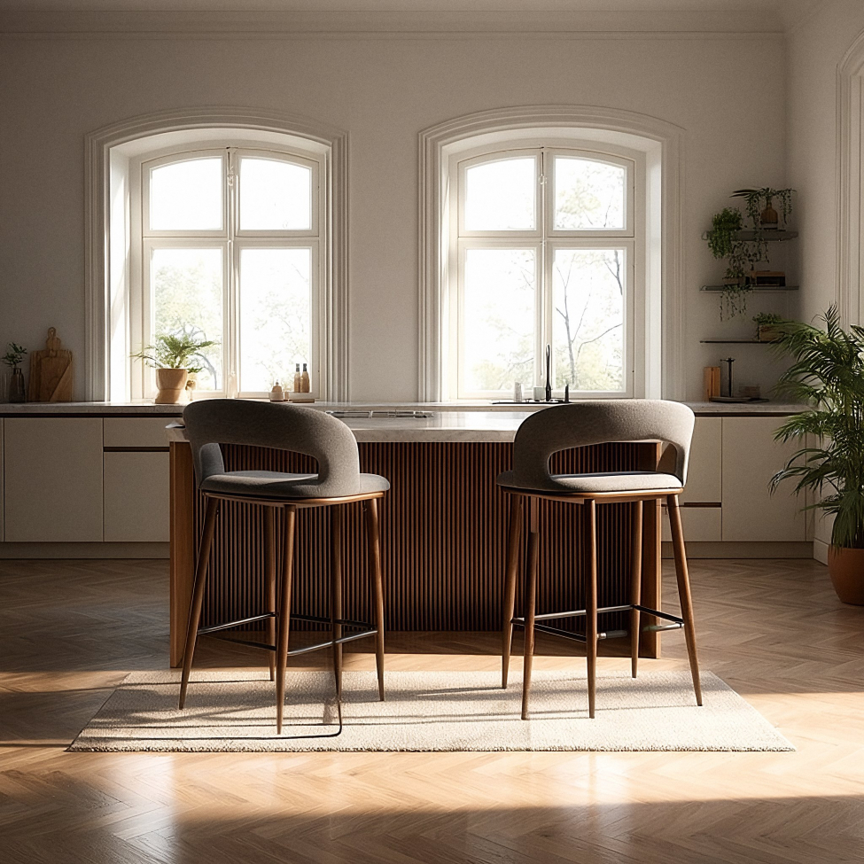 Baari tuoli 'Vestby' - Harmaa/ ruskea