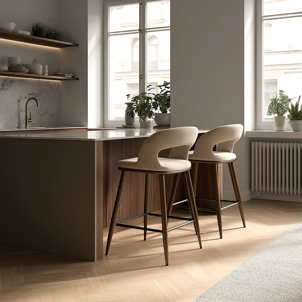 Baari tuoli 'Vestby' - Beige/ ruskea