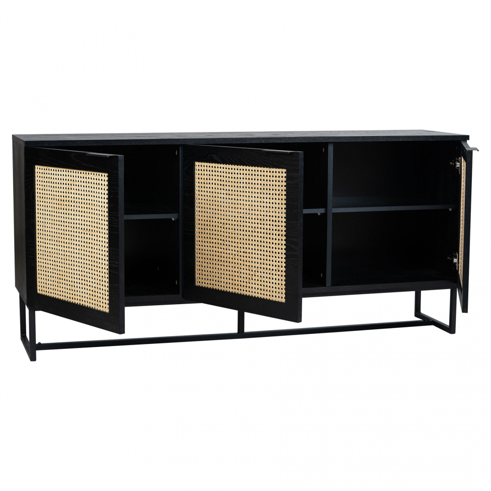 Sivupöytä 'Sailor' - Musta/Luonnonvärinen