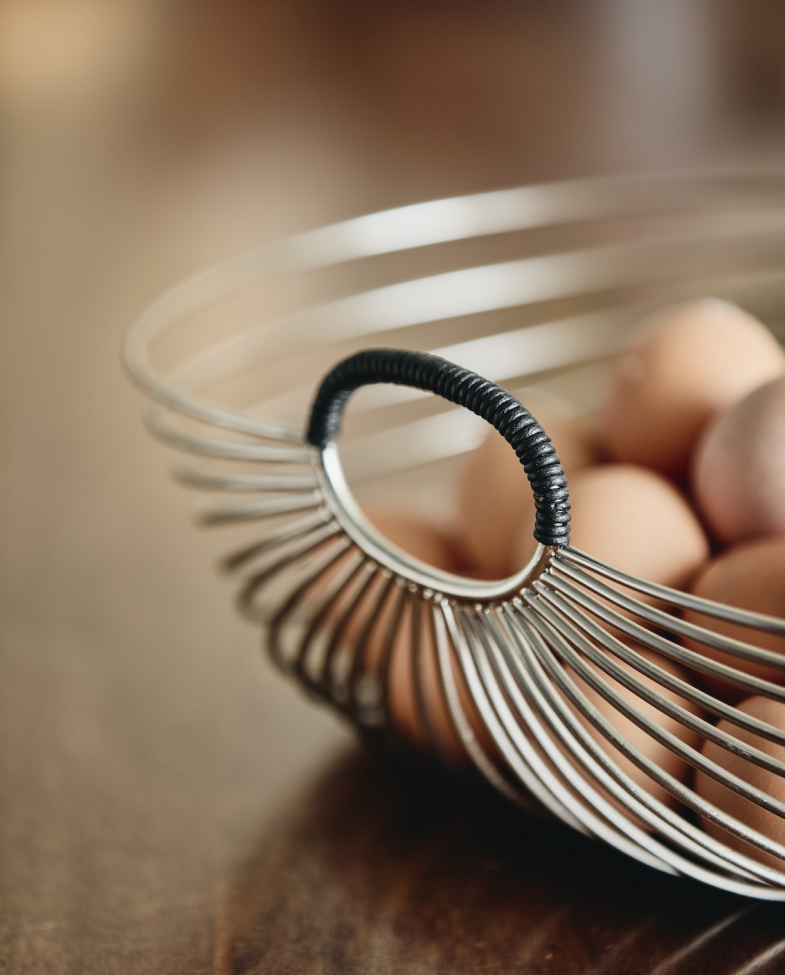 Hedelmäkori 'Jaipur' - Hopea/musta