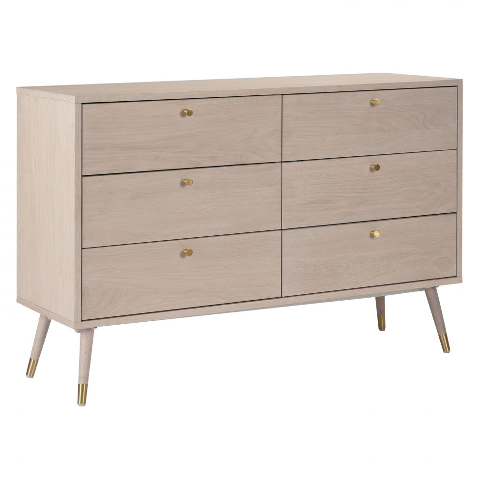 Komero 'Prime' 6 laatikkoa - Valkoinen tammi