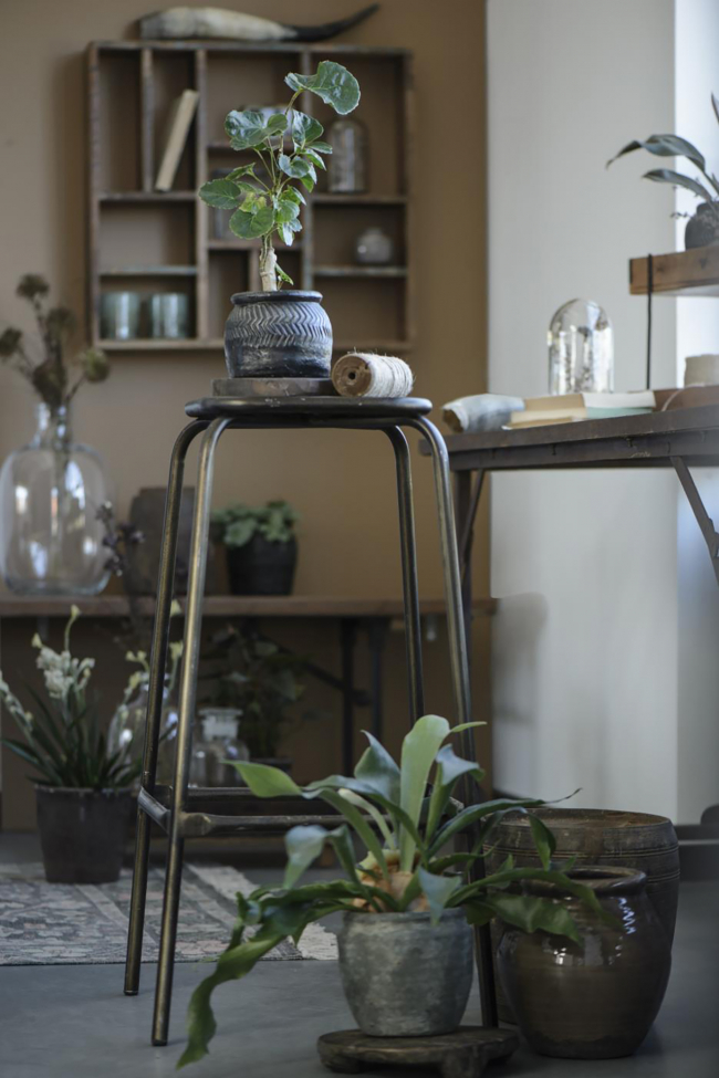 Baari-tuoli 'Dill' - Puu/Metalli