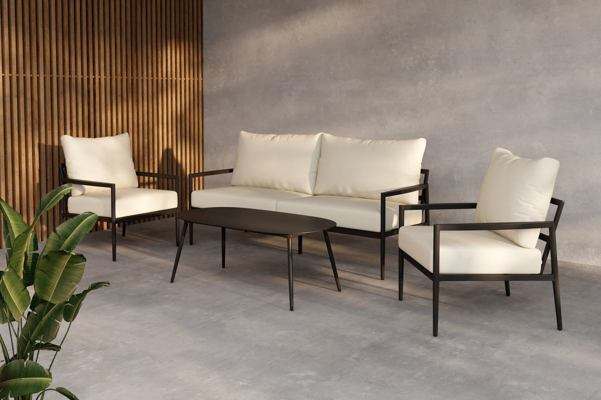 Lounge-setti 'Pozzallo' - Musta