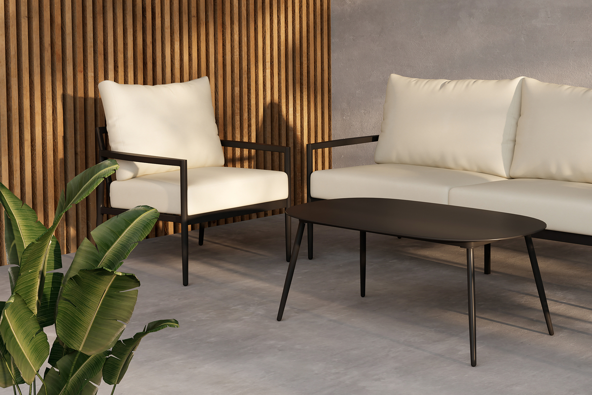 Lounge-setti 'Pozzallo' - Musta