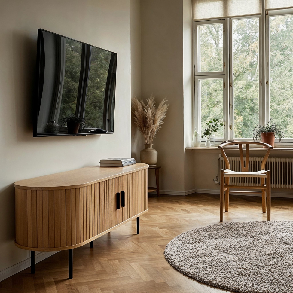 Tv-taso 'Holmvik' - Luonnonväri/Musta