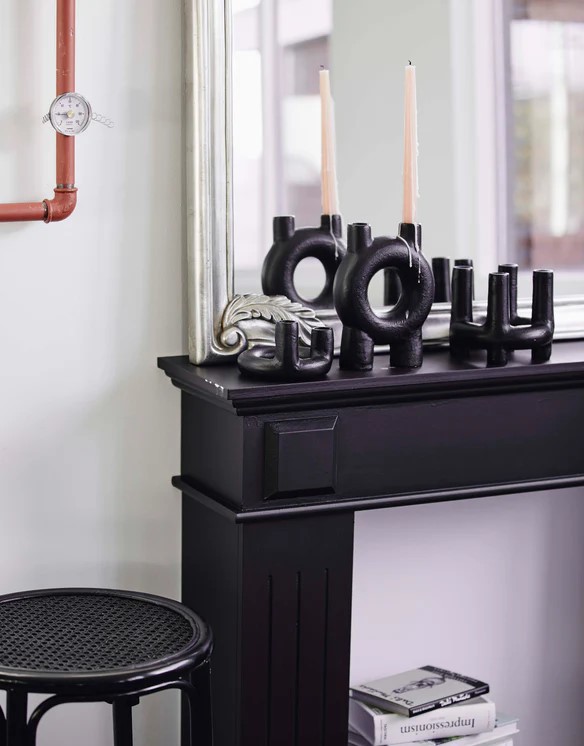 Kynttilänjalka 'TORO' - Musta