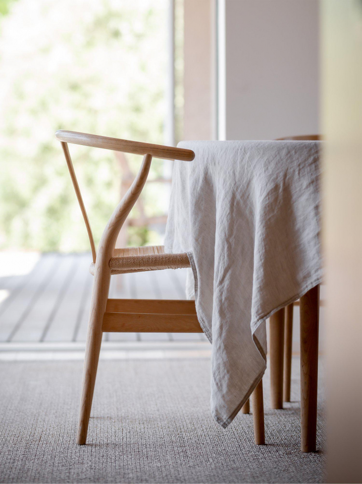 Pöytäliina 'Julie' 145x280 - Pellava/Valkoinen