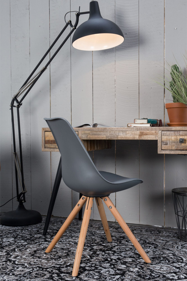 Työpöytä/Sivupöytä 'Leo' - Teak/Rauta