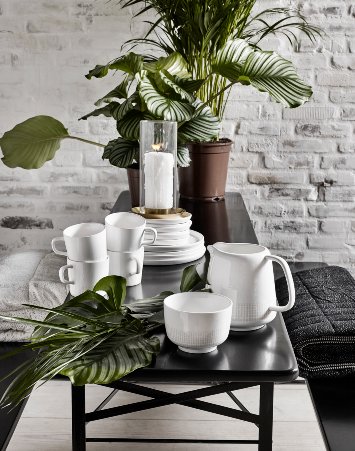 Pöytä ja penkit 'Garden' 160x60cm - Musta