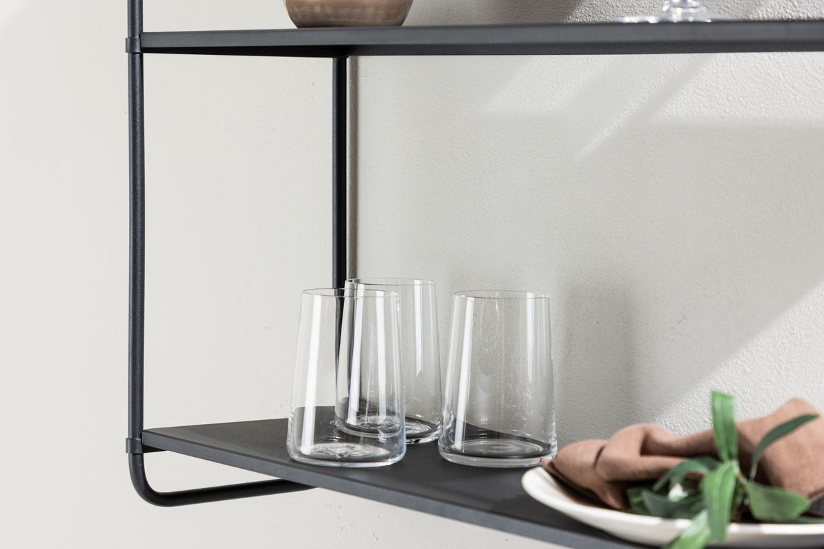 Vägghylla 'Bari' - Musta