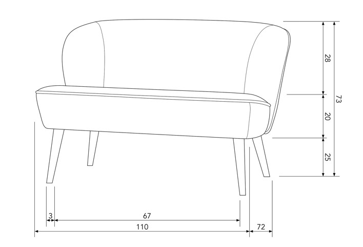 Soija 'Sara' - Luonnonvalkoinen/Sametti