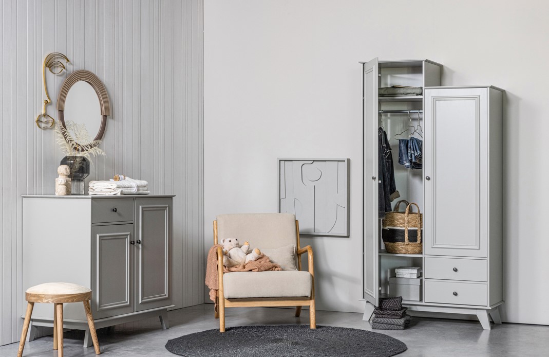 Vaatekaappi 'Lily' - Harmaa