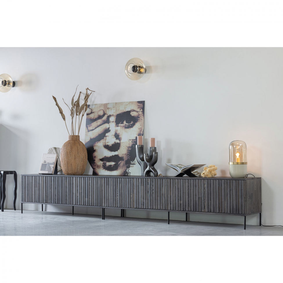 TV-taso ‘New Gravure’ 100 cm - Tummanruskea/Musta