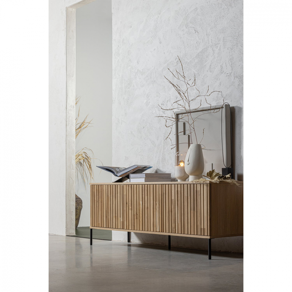 TV-taso ‘New Gravure’ 150 cm - Tammi/Musta