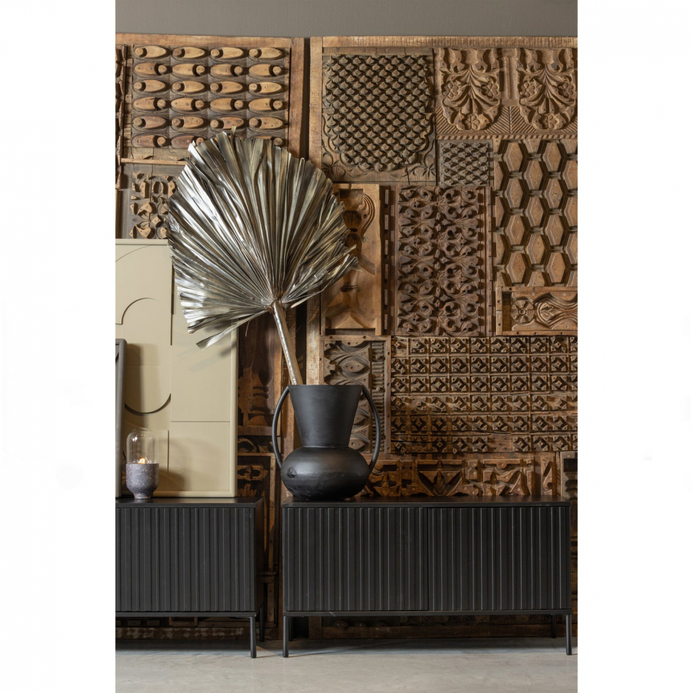 TV-taso ‘New Gravure’ 150 cm - Musta/Musta