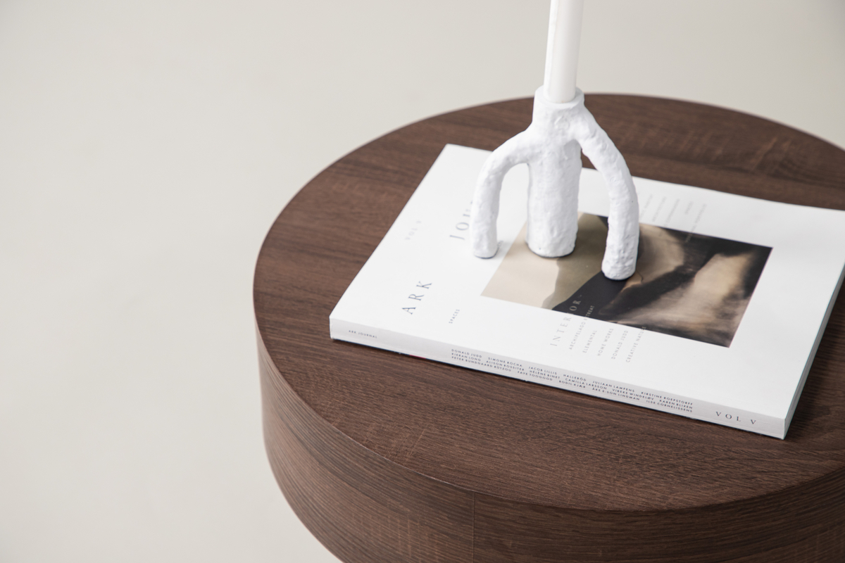 Sivupöytä 'Mariefred' Pyöreä 50cm - Ruskea