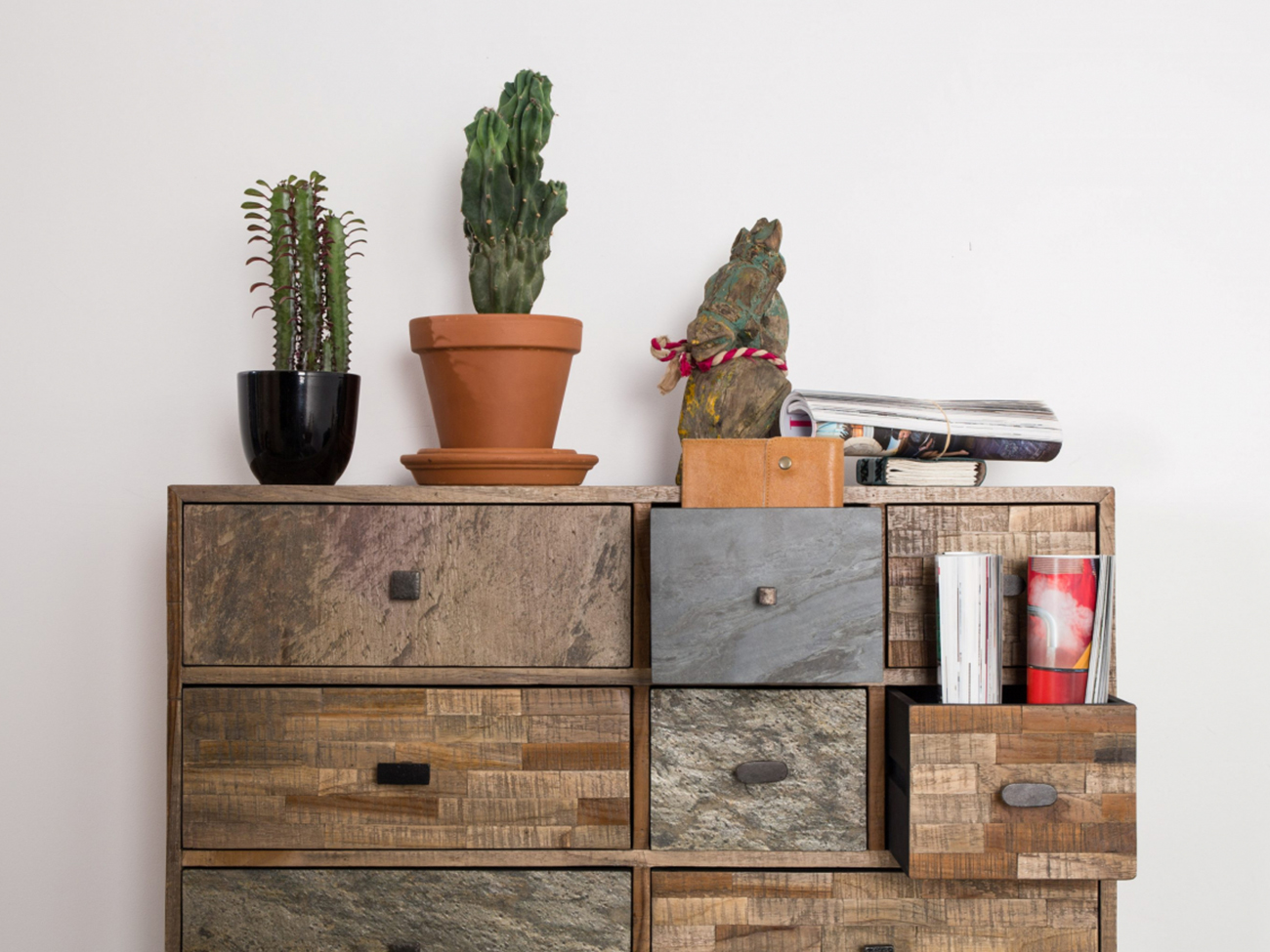 Lipasto 'San' - Kierrätetty teak