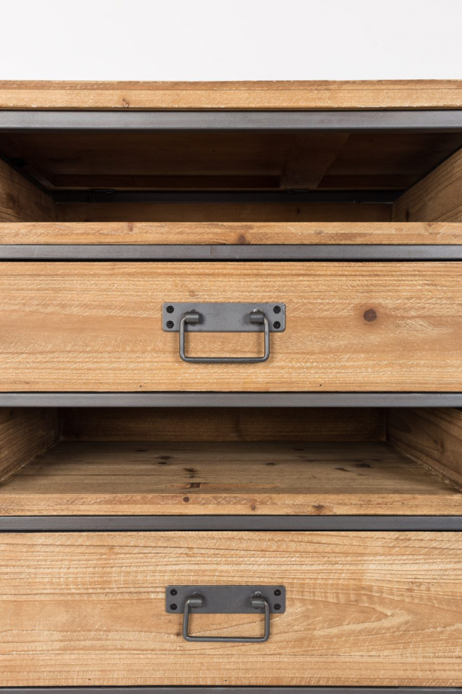 Sivupöytä 'Damian' - Musta/Luonnonvärinen