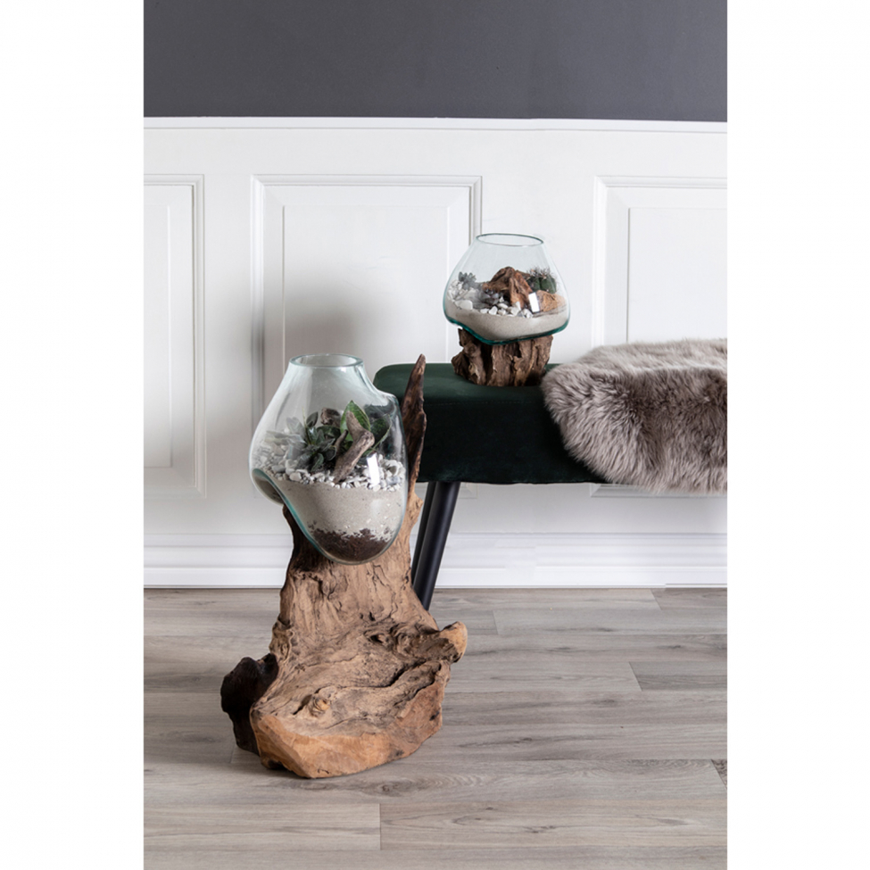 Dekoration 'Waterdrop' 50cm - Puu/Lasi