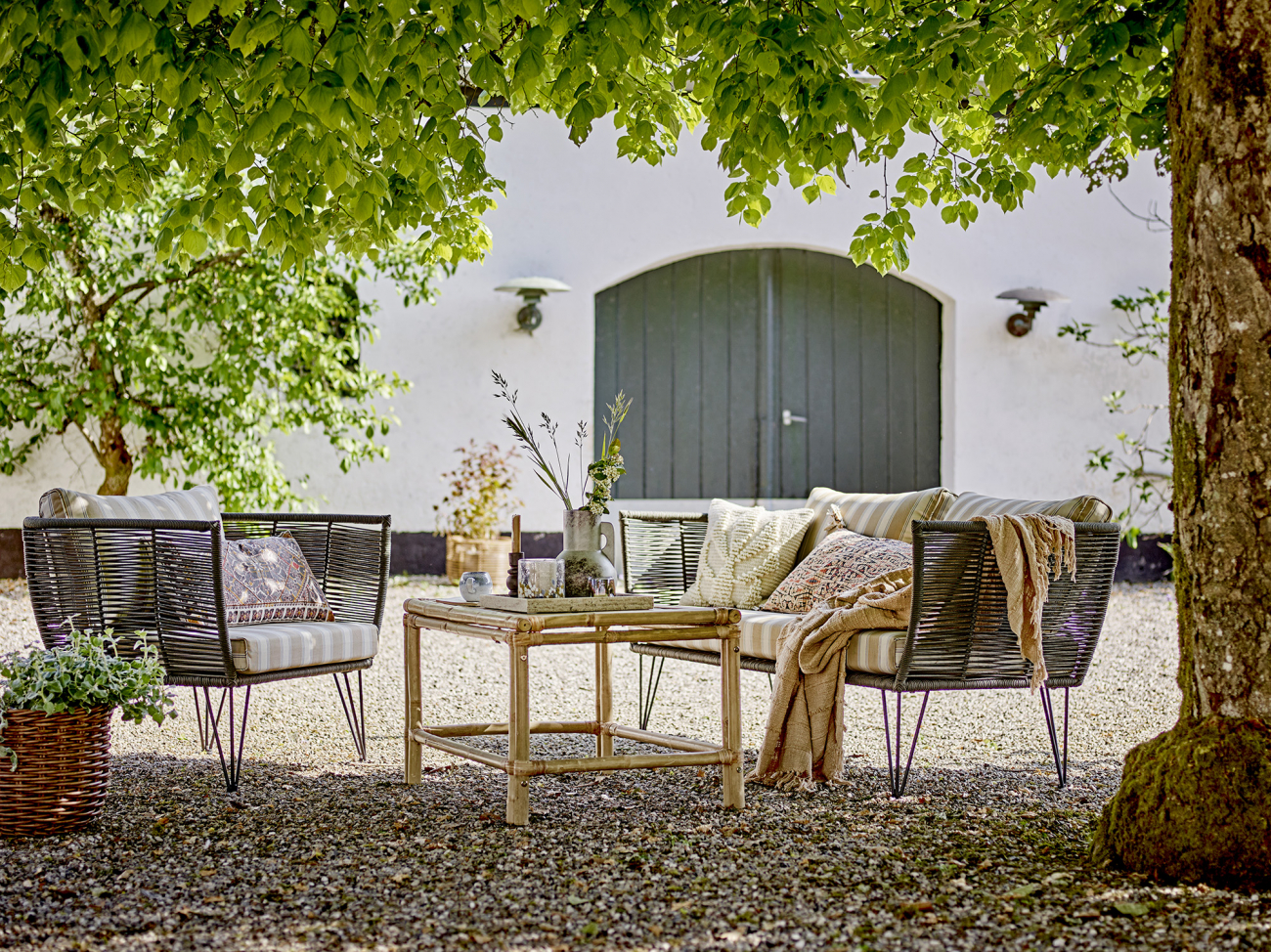 Lounge-tuoli 'Mundo' - Musta/Vaaleanbeige