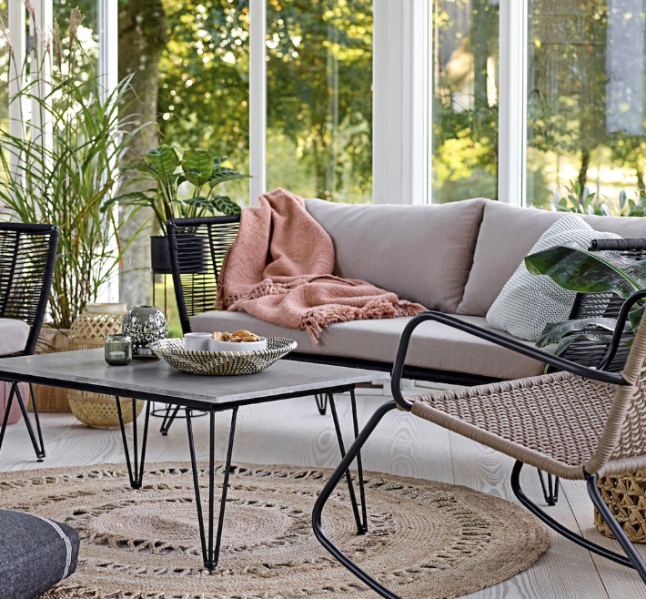 Sohva 'Mundo' - Musta/Vaaleanbeige