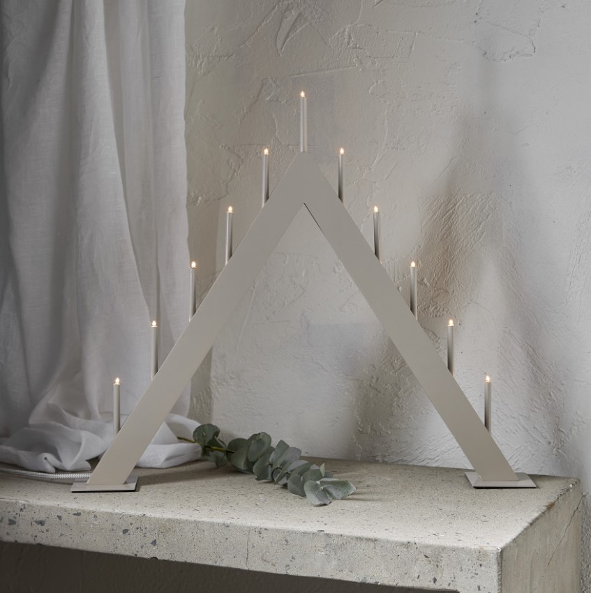 Adventtikynttelikkö 'Buzz' 50cm - Beige