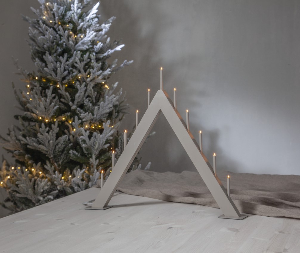 Adventtikynttelikkö 'Buzz' 50cm - Beige