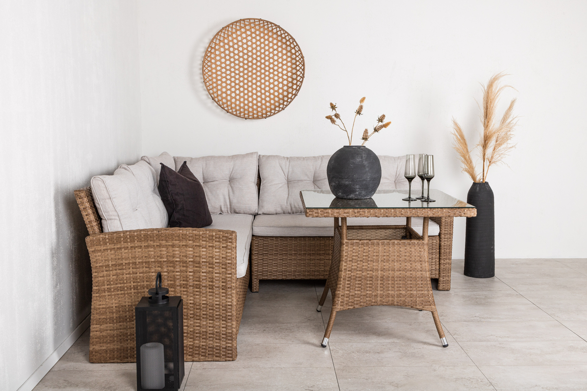 Kulmasohva 'Visby' - Luonnonvärinen