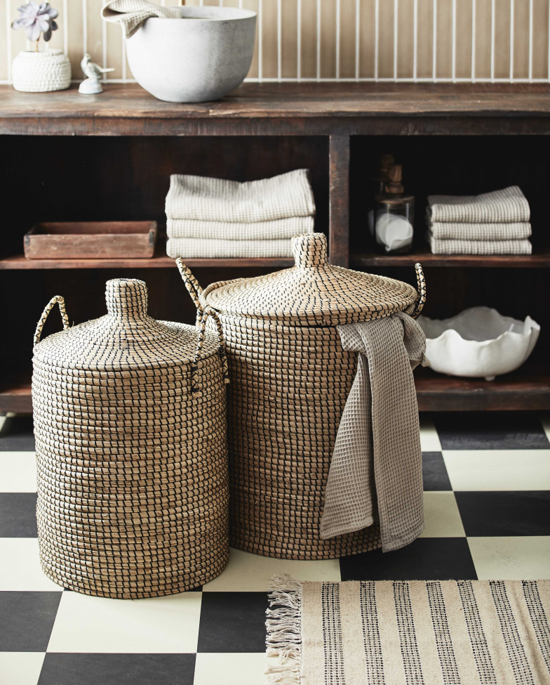 2-pakkaus Korit 'Laudy' - Luonnonvärinen