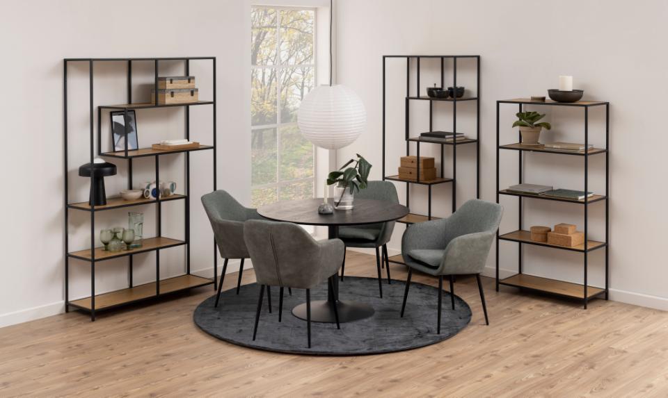 Kirjahylly 'Hydra' 114cm - Musta