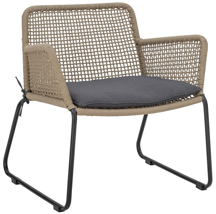 Nojatuoli 'Mundo' - Luonnonvärinen/Harmaa