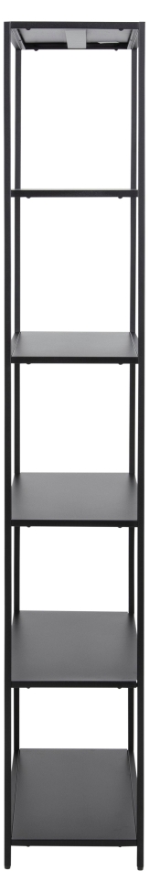 Kirjahylly 'Newcastle' 185cm - Musta