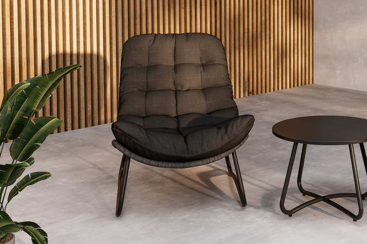 Lounge-setti 'Siro' - Musta