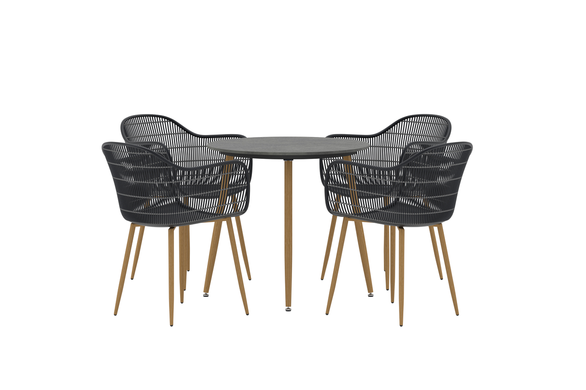 Ruokailuryhmä 'Anafi' – harmaa/musta