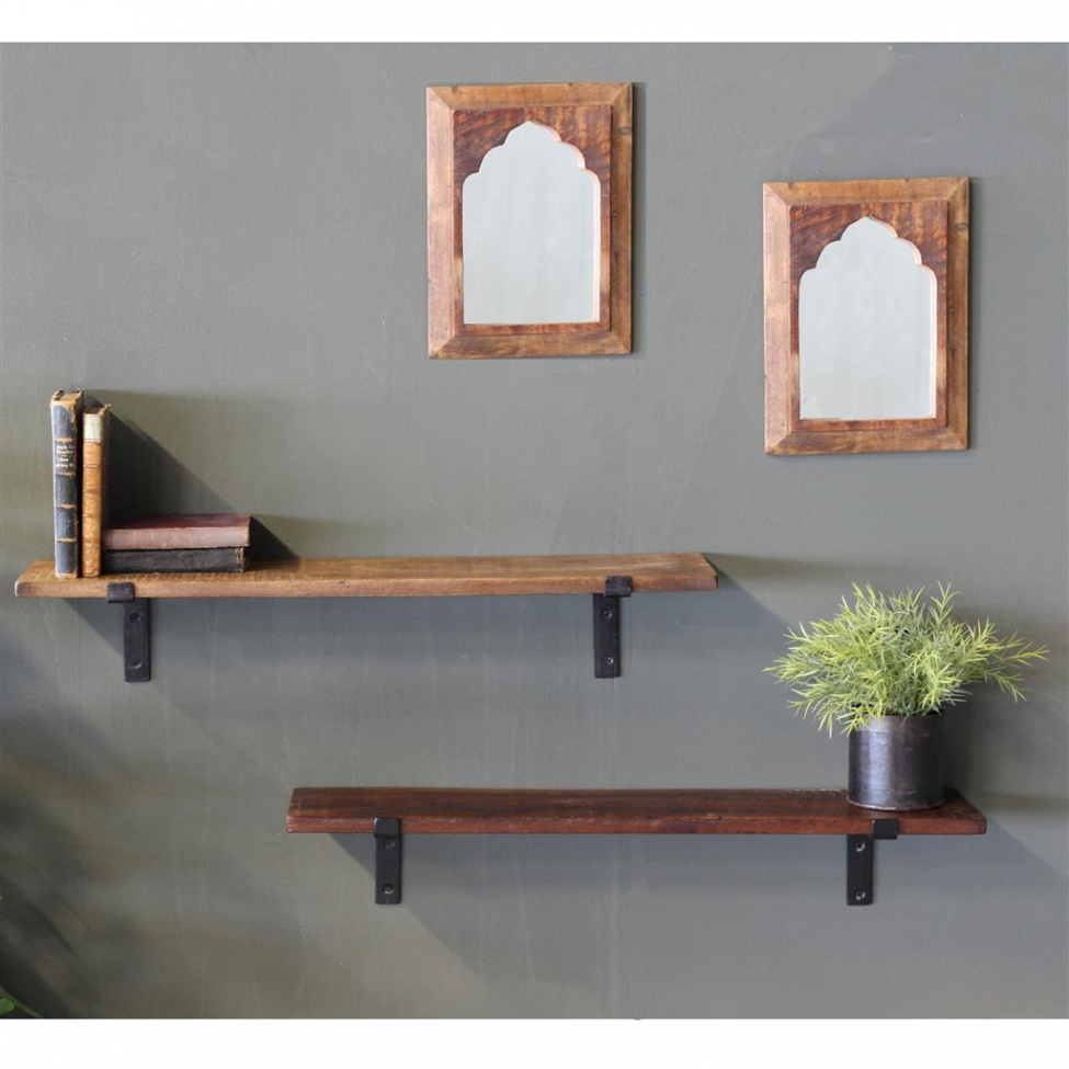 Seinähylly 'Factory' 80cm - Luonnonväri