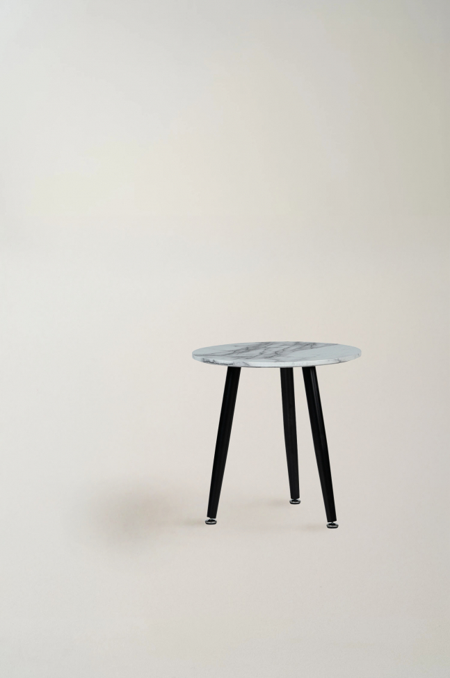 Soittopöytä 'Marbleous' - Valkoinen/Musta