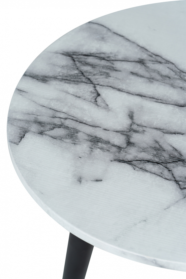 Soittopöytä 'Marbleous' - Valkoinen/Musta