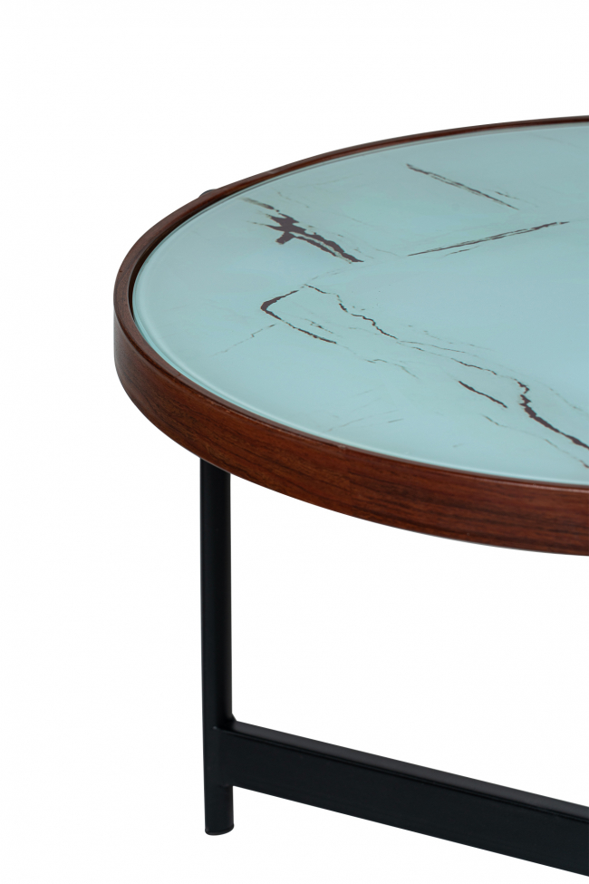 Soittopöytä 'Marble' 2 osaa - Musta/Valkoinen